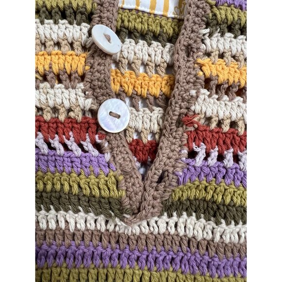 She Made Me Rahi Crochet Mini Dress in Taupe Brown - Picture 5 of 9